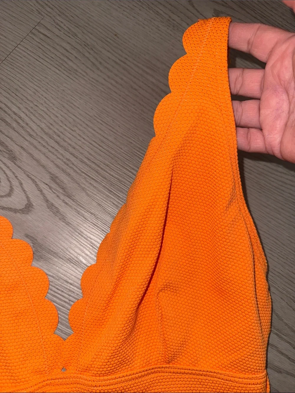 kate spade Bright Orange Scallop One-Piece Swimsuit